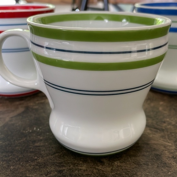 Starbucks | 2007 Retro Coffee Mugs| Striped| Collector| Rare| Blue/Green - Picture 4 of 6